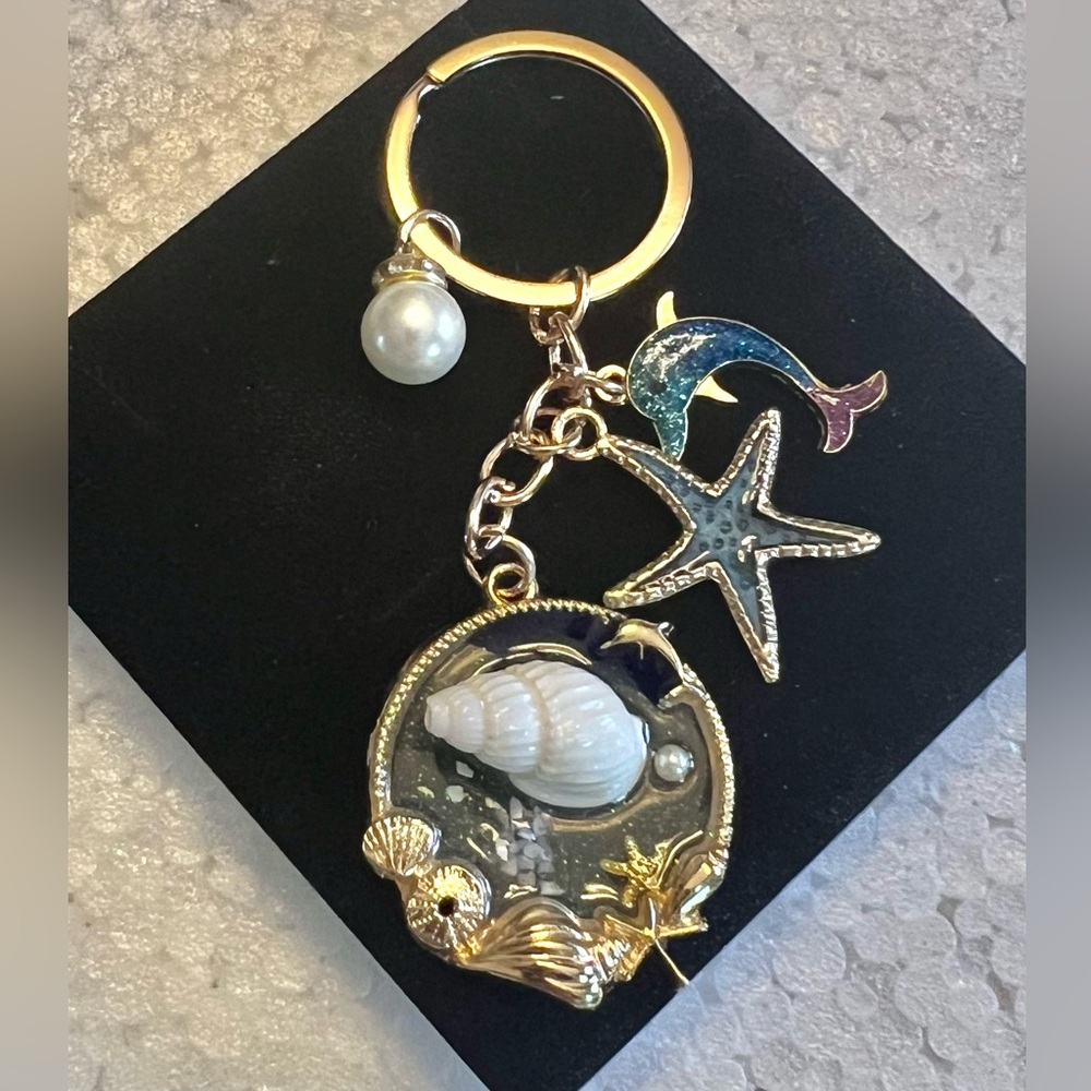 Nautical Theme Bag Charm Keyring